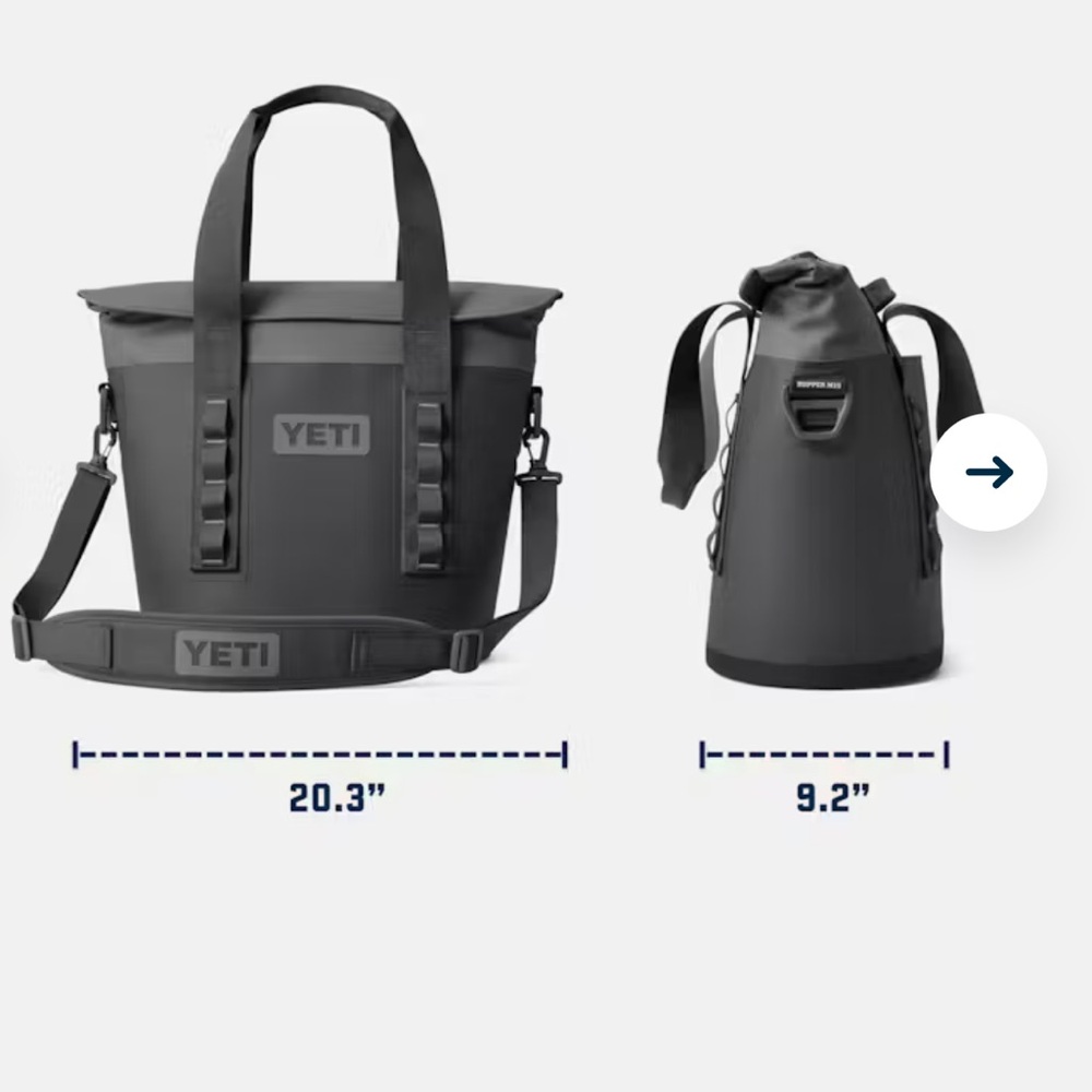 NWT  YETI HOPPER M15 SOFT COOLER- NAVY - Picture 4 of 7